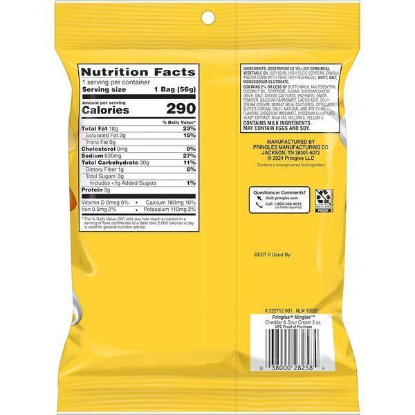 Снеки Pringles Mingles Cheddar and Sour Cream 56г 8330 фото