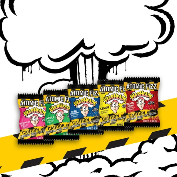 Кислі льодяники Warheads Atomic Fizz Canister 42г 9732 фото