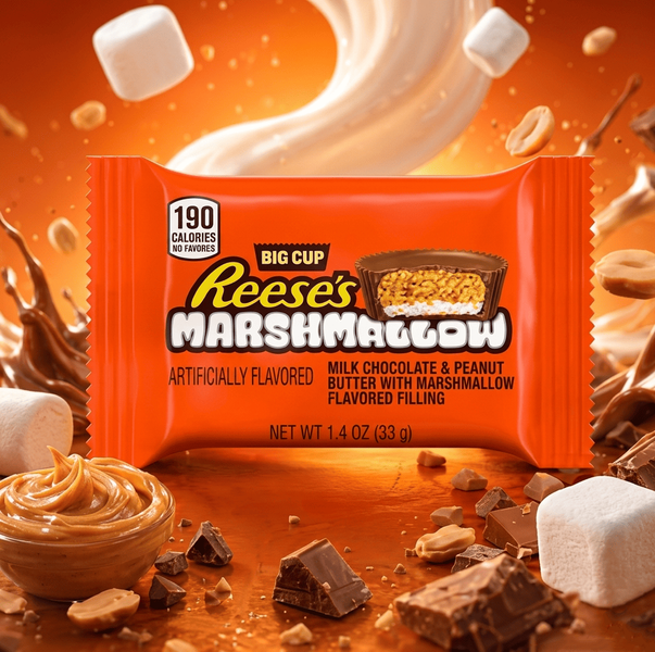 Шоколадные конфеты Reese's Big Cup Marshmallow Peanut Butter Cup 39г 11173 фото