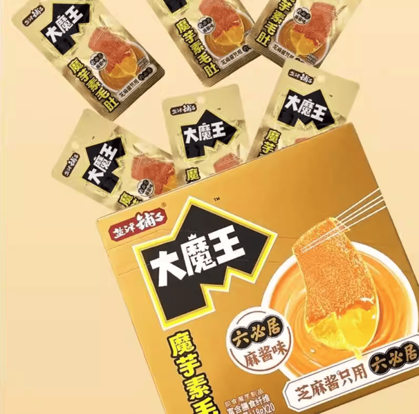 Снек вегетарианский рубец Yanjin Shop Big Devil Konjac Vegetarian Snack Sesame Sauce Flavor 20г 9192 фото