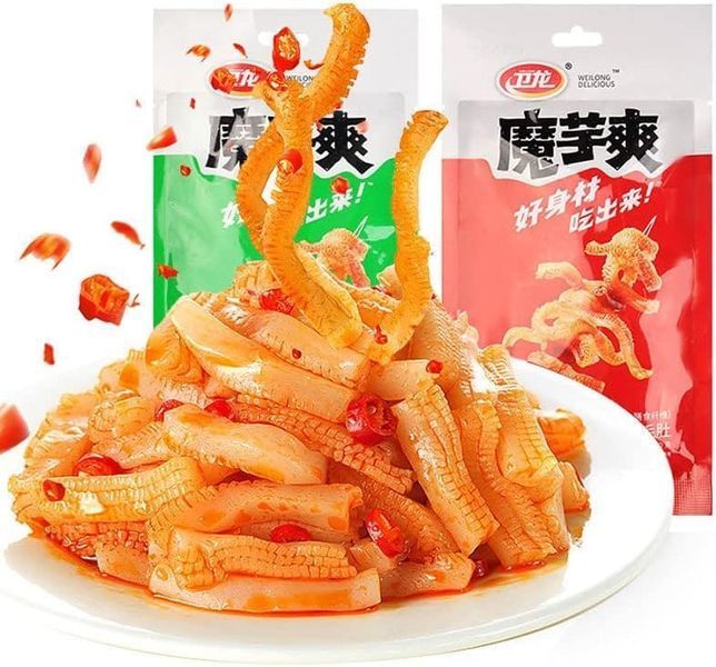 Снеки Weilong Konjac Strips Sour & Hot Flavour 10г 10772 фото