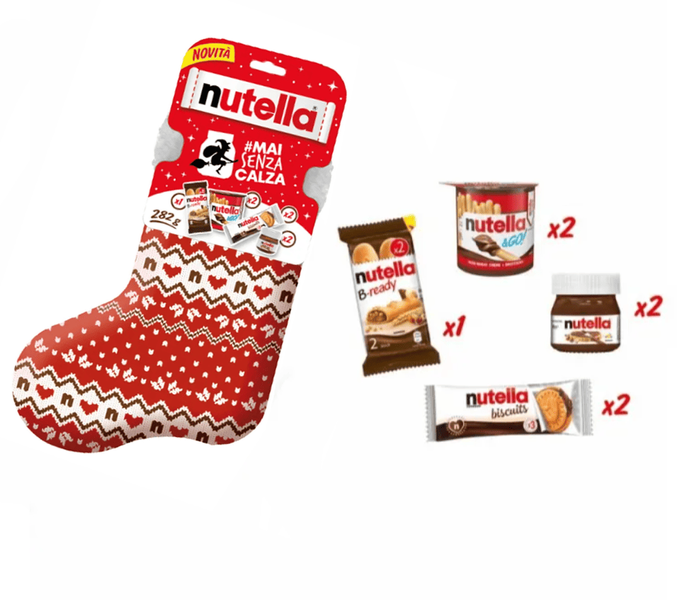 Набір солодощів Ferrero Nutella Stocking у різдвяній панчосі 282г 2862482406 фото