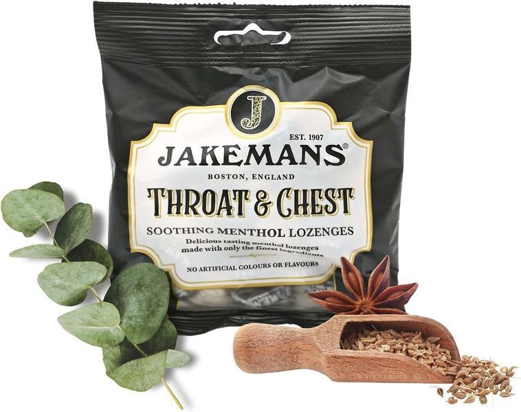 Льодяники для горла Jakemans Throat & Chest Soothing Menthol Lozenges 73г 11887 фото