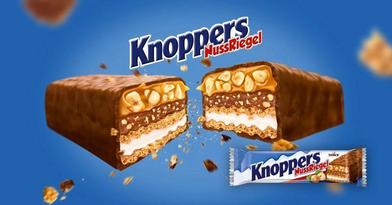 Вафельный батончик Storck Knoppers Nussriegel 40g 6272 фото