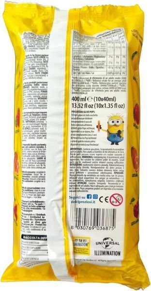 Фруктовый лёд Dolci Preziosi Ice Pops Minions 400мл 6732 фото