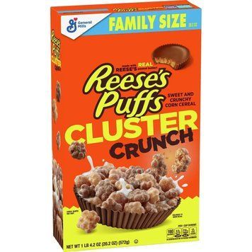 Сухой завтрак REESE'S PUFFS Cluster Crunch Breakfast Cereal 572 g 4135 фото