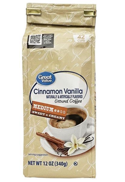 Молотый кофе Great Value Cinnamon Vanilla Ground Coffee 340г 11496 фото