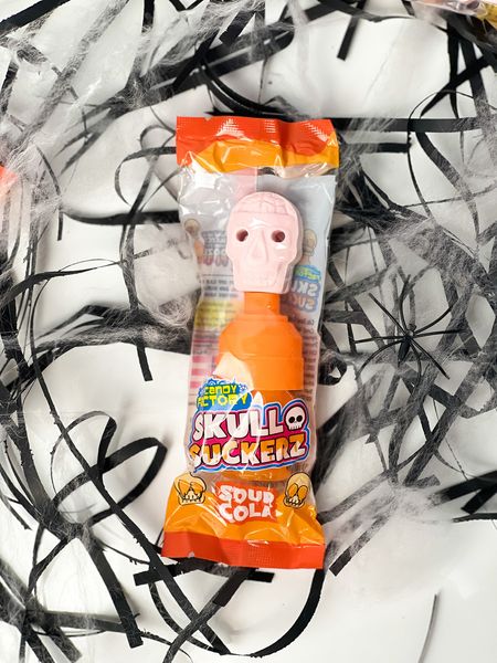 Леденец с кислой жидкостью Halloween Skull Suckers - кола 40g 3007 фото