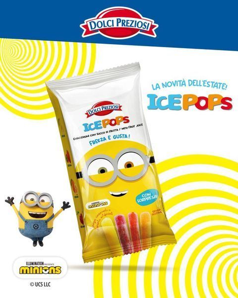Фруктовый лёд Dolci Preziosi Ice Pops Minions 400мл 6732 фото