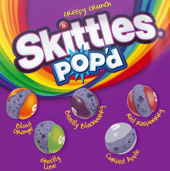 Сублимированные конфеты Skittles Pop'd Creepy Crunch Freeze Dried Halloween Candy 155г 11938 фото