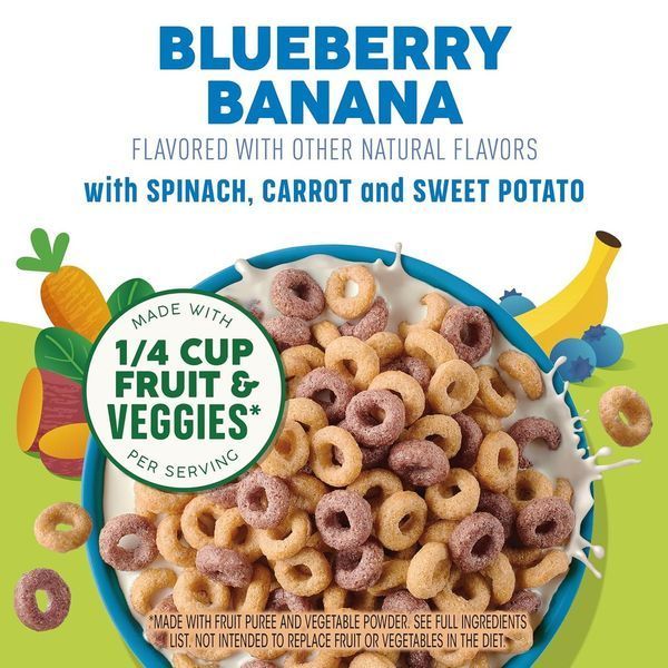 Сухой завтрак Cheerios Veggie Blends Family Size со вкусом черники и банана 510г 7070 фото