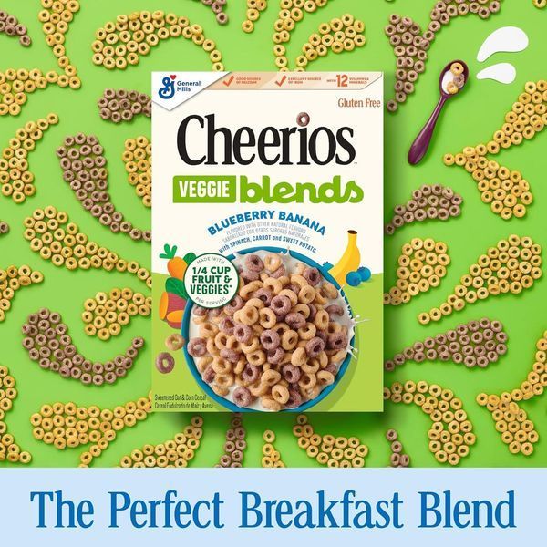 Сухой завтрак Cheerios Veggie Blends Family Size со вкусом черники и банана 510г 7070 фото