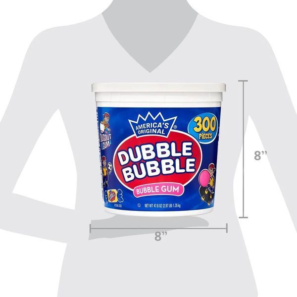 Ведро жевачек Tootsie Double Bubble Bubble Gum классический вкус 240 шт. (1.53 кг.) 7171 фото