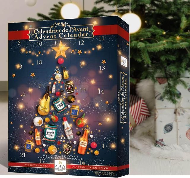 Адвент Календар Abtey Chocolatier Magic of Christmas Advent Calendar Різдвяний темний шоколад із лікером 270 г. 7709 фото