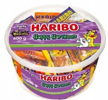 Набор мини-пачек с жевательными конфетами Haribo Happy Hariween Halloween 600г 7525 фото