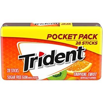 Жуйки Trident Tropical Twist Sugar Free Gum 28 Pieces 1448802614 фото