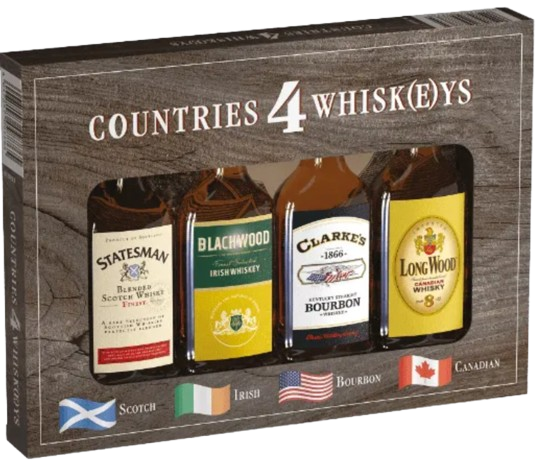 Подарочный набор виски 4 Countries Whiskeys 4x40 мл 7623 фото