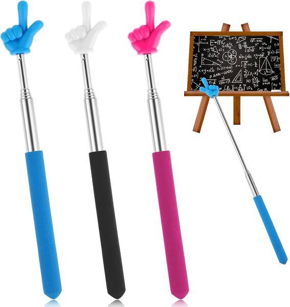 Телескопічна указка Pointer Finger Telescopic Stainless Steel 21-67 см 8908 фото