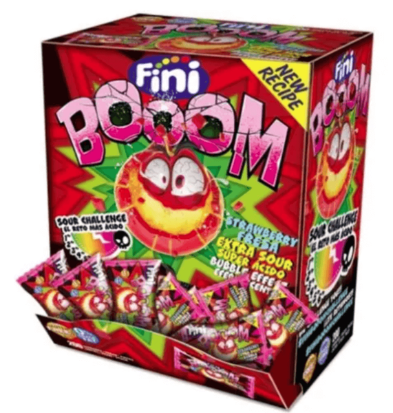 Блок кислих цукерок Fini Booom Candie Sour Fresa Flavour зі смаком суниці 200 шт. 8392 фото