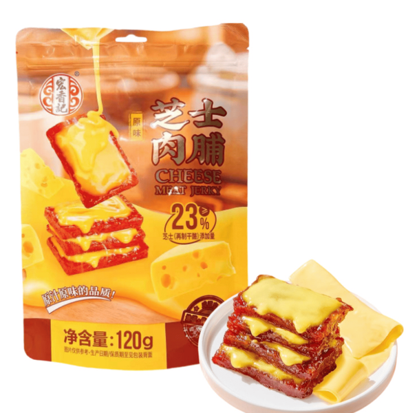 М&rsquo;ясні снеки джерки Hongxiangji Cheese Meat Jerky 120г 11239 фото