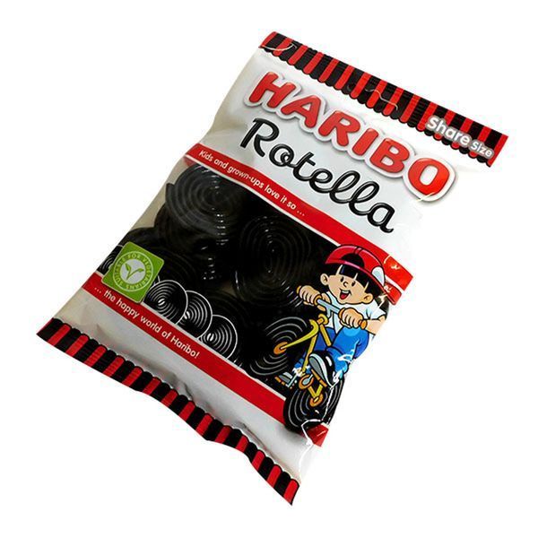 Лакричные жевательные конфеты Haribo Rotella Licorice Gummies 265г 6778 фото