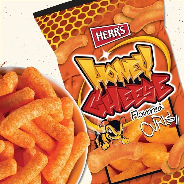 Сырные палочки Herr's Cheese Curls Honey Cheese Flavored 212.6г 10438 фото