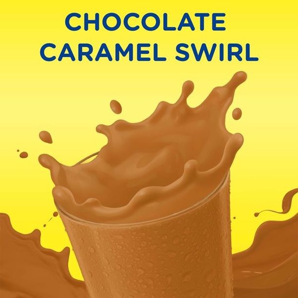 Какао Nestle Nesquik Chocolate Caramel Swirl Flavor Powdered Drink Mix 525g 4784 фото