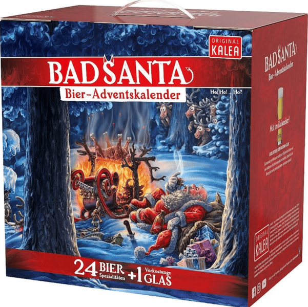 Пивний адвент календар Kalea Bad Santa Beer Advent Calendar з келихом 24шт x 330мл 9995 фото