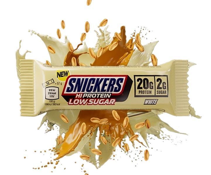 Шоколадний батончик Snickers Hi Protein Low Sugar White Chocolate Bar 57г 10344 фото