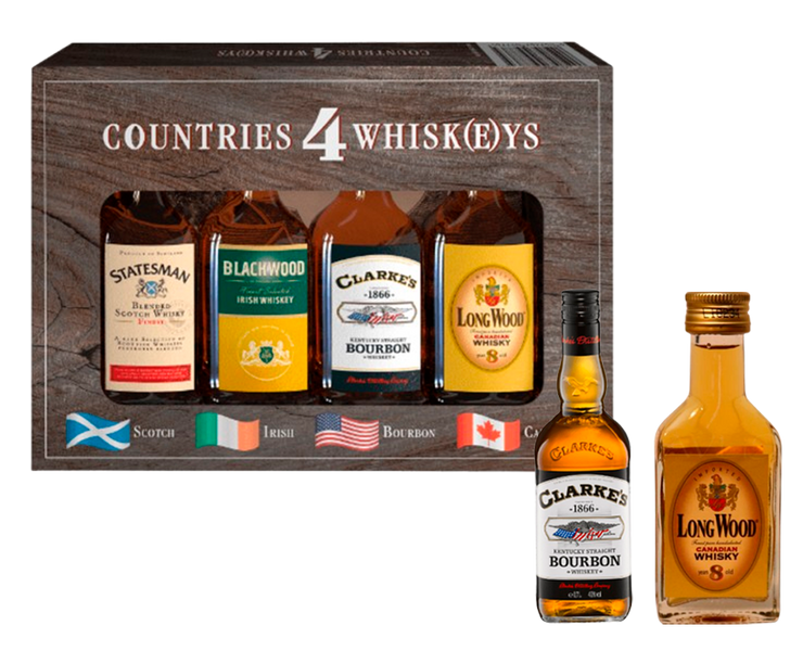 Подарочный набор виски 4 Countries Whiskeys 4x40 мл 7623 фото