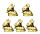 Шоколадні кролики Lindt Mini Golden Rabbit Edelbitter 5шт, 50г 10688 фото 3