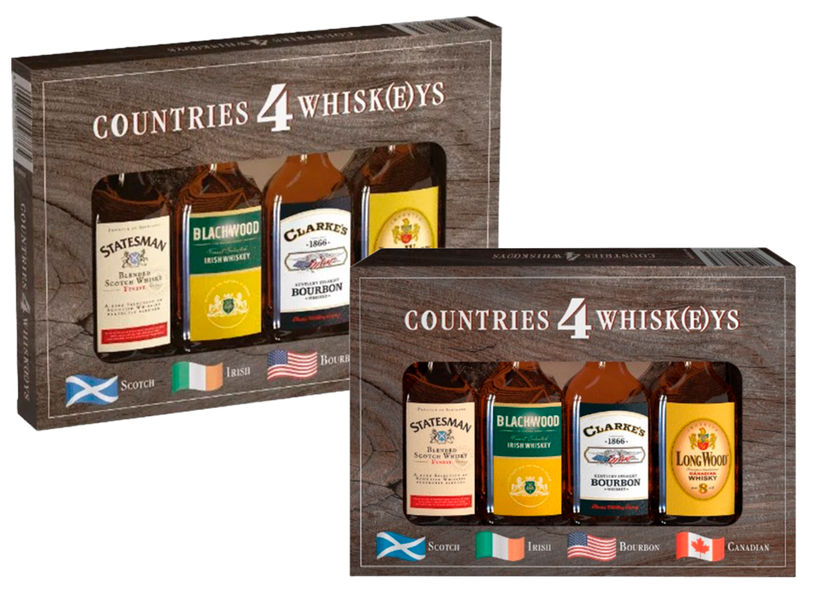 Подарочный набор виски 4 Countries Whiskeys 4x40 мл 7623 фото
