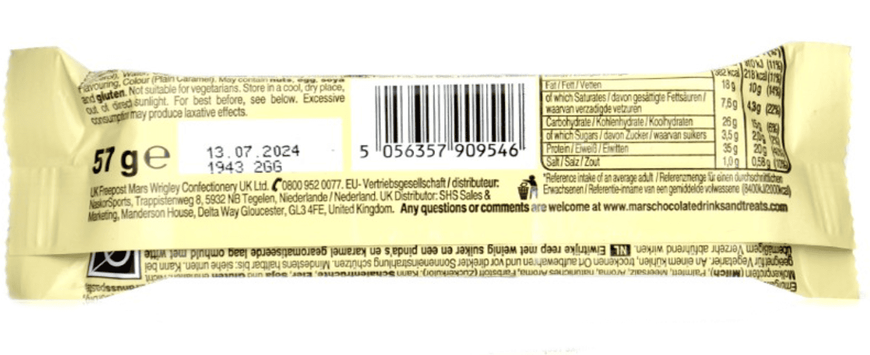 Шоколадний батончик Snickers Hi Protein Low Sugar White Chocolate Bar 57г 10344 фото