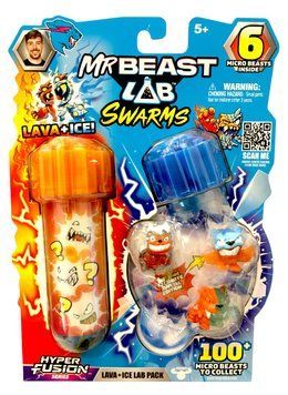 Ігровий набір з фігуркою MrBeast Lab Swarms Hyper Fusion Lava Ice Lab 6 Pack, 1шт 9641 фото
