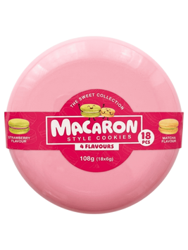 Печиво Макарон Becky's Macaron Style Cookies 4 смаки 18 штук 108г 10724 фото