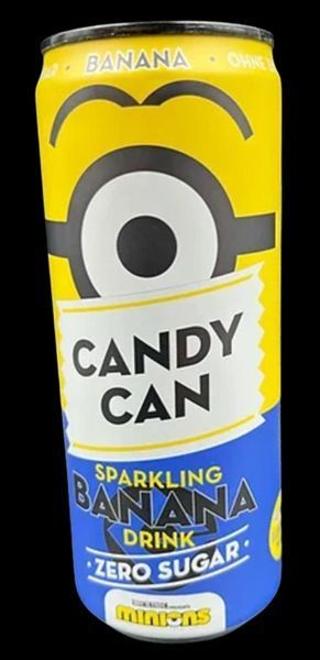 Газований напій Candy Can Minion Sparkling Banana Drink Zero Sugar 330мл 6976 фото