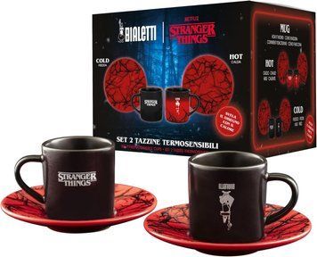 Набір чашок Bialetti Stranger Things Thermosensitive&nbsp;з блюдцями 2шт х 80 мл 10180 фото