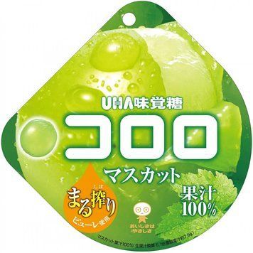 Японські желейні цукерки Kororo Fruit Juice Gummy зі смаком мускатного винограду 48г 7277 фото