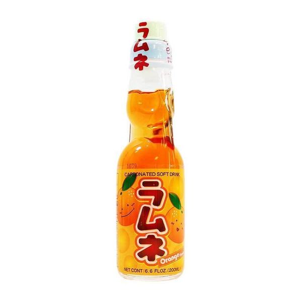 Японська газована вода з кулькою Ramune Orange 200ml 1360 фото