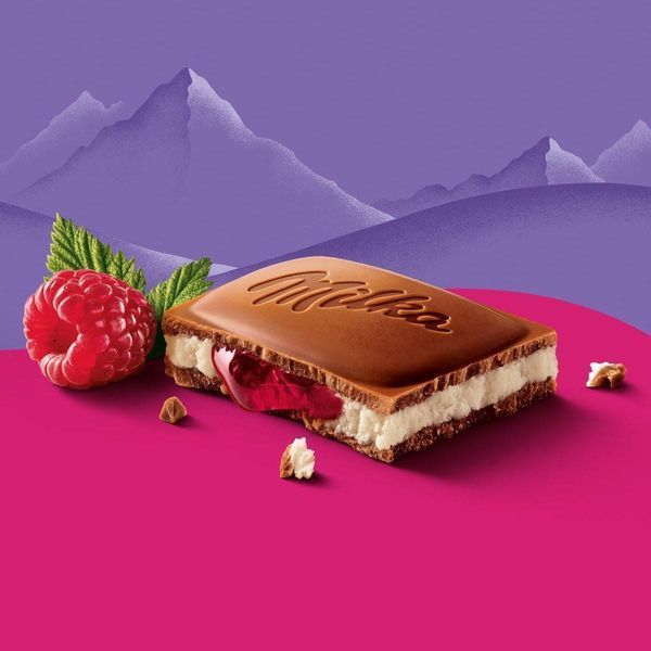 Шоколад Milka Raspberry Creme Milk Chocolate 100г 0149 фото