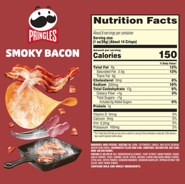 Чіпси Pringles Smoky Bacon 158г 9881 фото