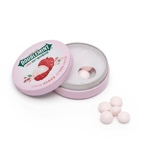 Драже Wrigley's Doublemint Crispy Mint Candy Lychee Flavor 25г 11076 фото