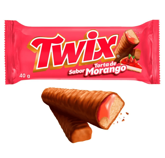 Шоколадный батончик Twix Chocolate Torta de Morango 40г 10674 фото