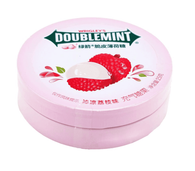Драже Wrigley's Doublemint Crispy Mint Candy Lychee Flavor 25г 11076 фото