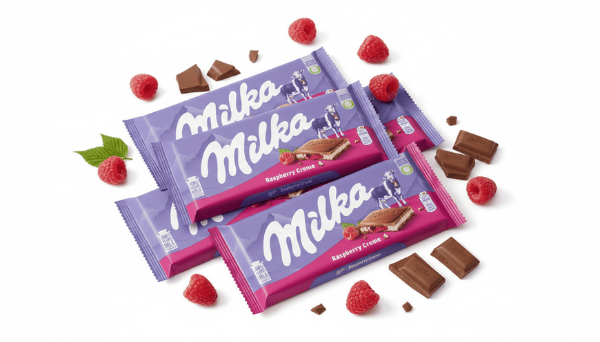 Шоколад Milka Raspberry Creme Milk Chocolate 100г 0149 фото
