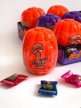 Тыква с Кислыми Леденцами Halloween Warheads Extreme Sour 28g (оранжевая) 4022 фото