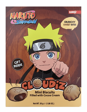 Печиво Kandiz Cloudiz Naruto Mini Biscuits Cocoa Cream 30г 10231 фото