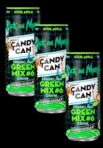 Газированный напиток Candy Can Rick and Morty Green Mix Apple 330мл 6977 фото