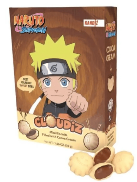 Печиво Kandiz Cloudiz Naruto Mini Biscuits Cocoa Cream 30г 10231 фото