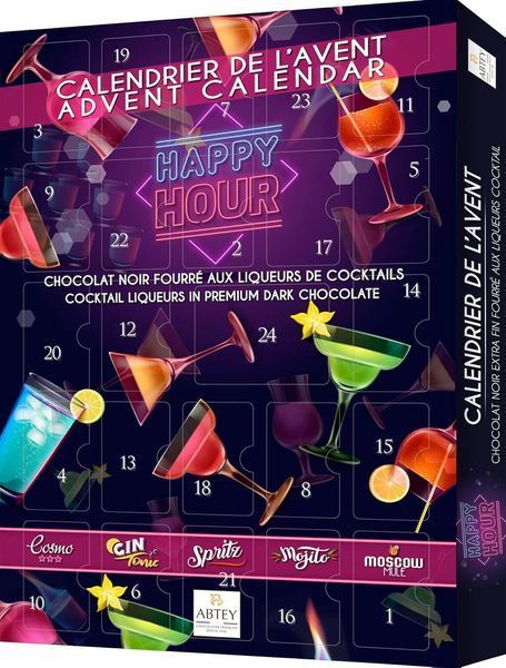 Адвент Календарь Abtey Happy Hour темный шоколад с ликером 275 г. 7711 фото